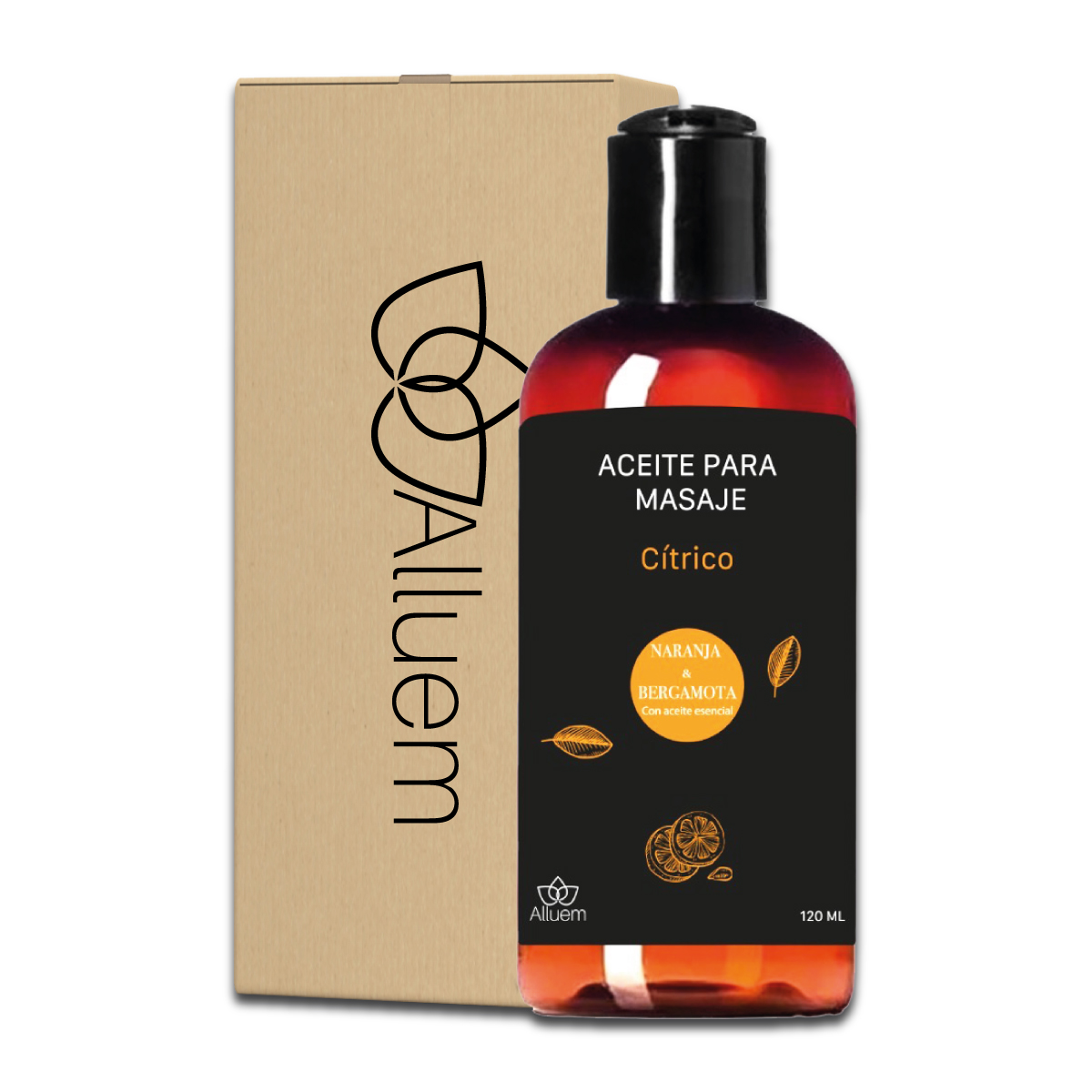 Aceite Para Masajes Con Aceite Esencial Cítrico Relajante Hidratante