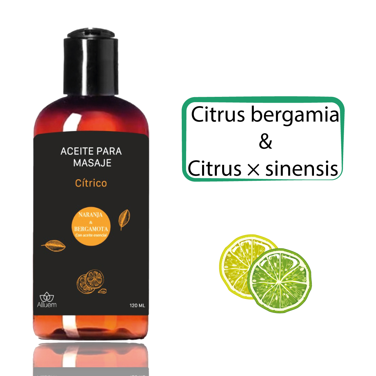 Aceite Para Masajes Con Aceite Esencial Cítrico Relajante Hidratante