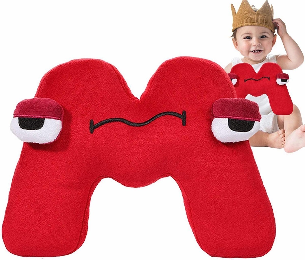 Alfabeto Lore Abc Juguete De Peluche Muñeca Para Niños FUNBU (letra M)