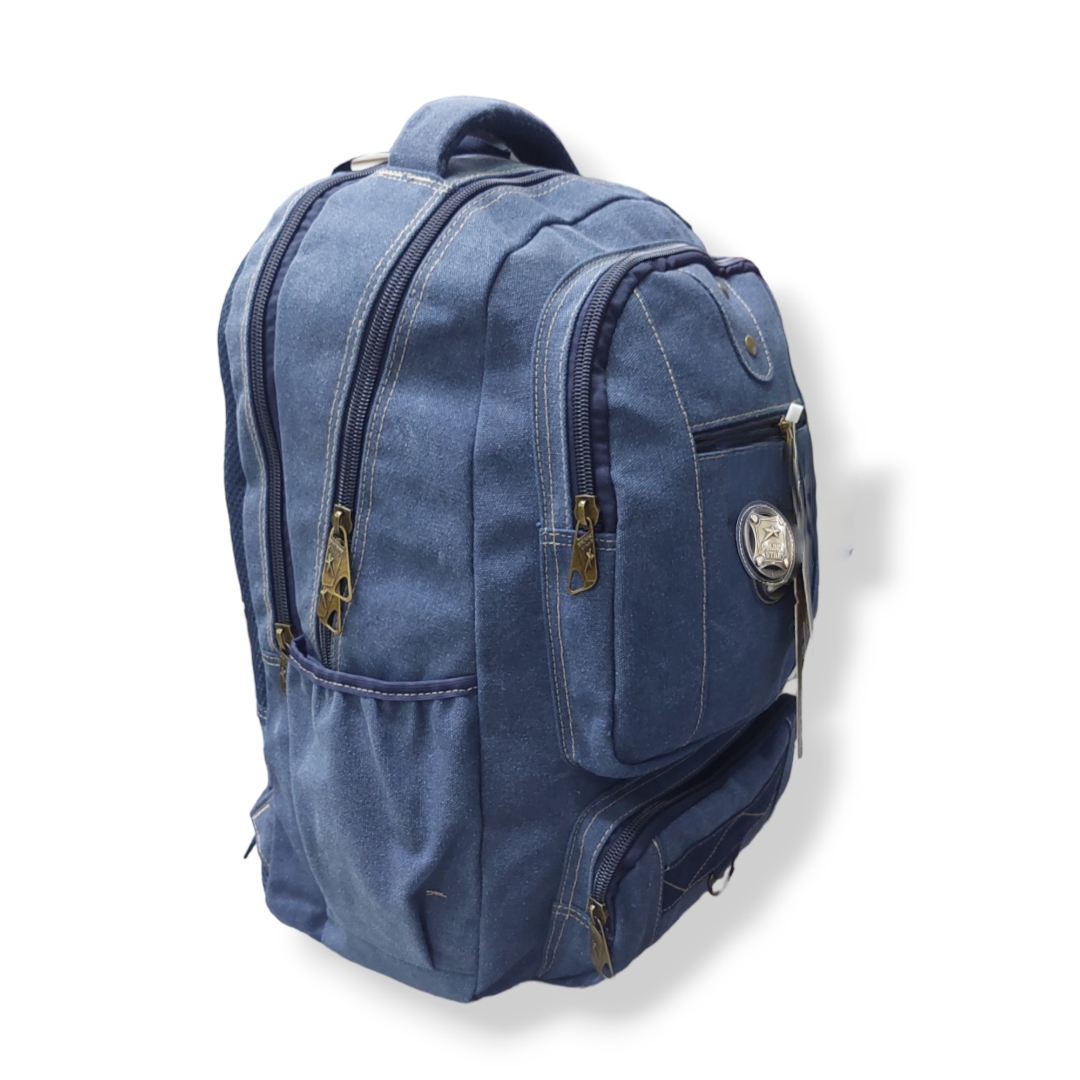 Mochila Escolar en Lona Gruesa Marca Golden Star Bonito Estilo Excursionista 