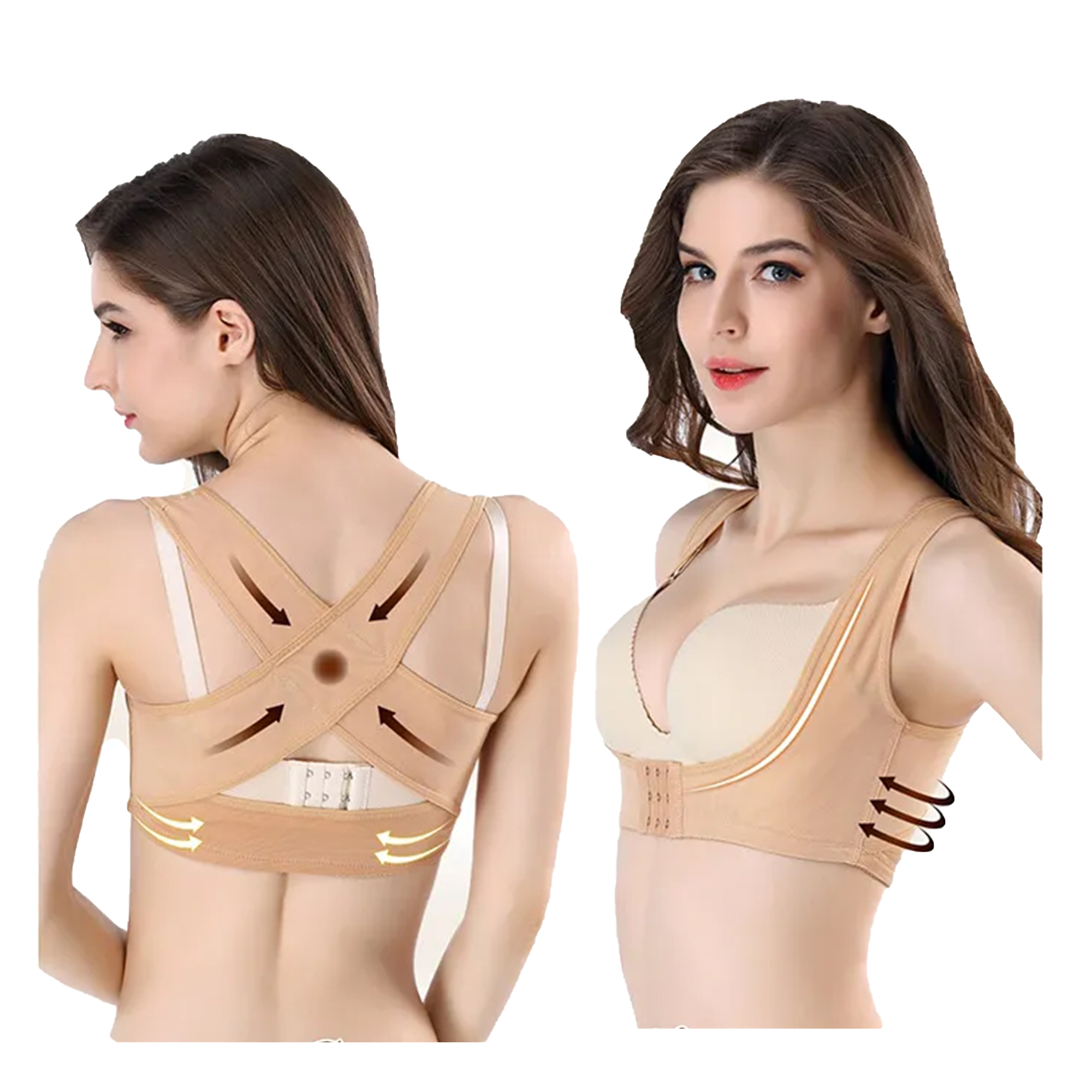 Chaleco Faja Levanta Busto Corrige Postura Ajustable Pwrfit