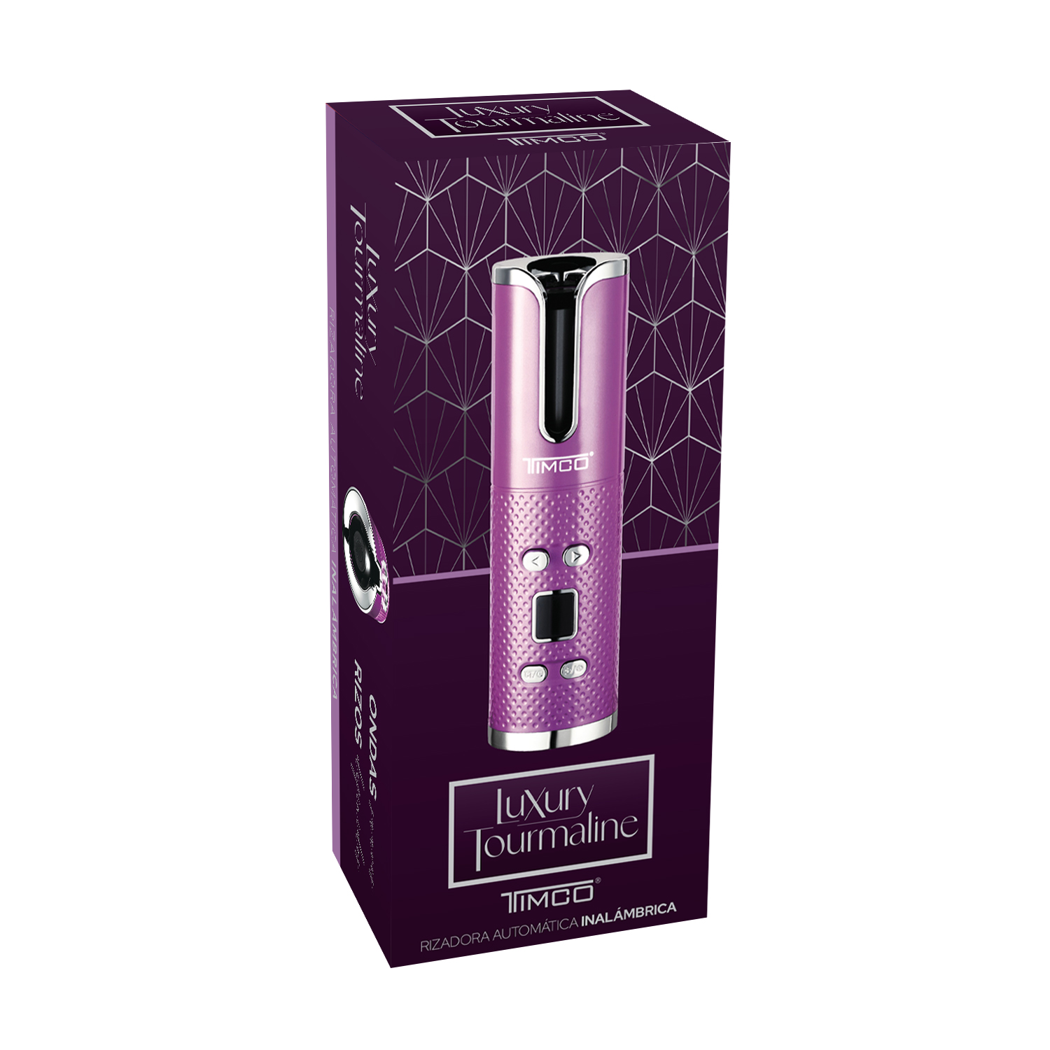 Tenaza Rizadora Automatica Inalámbrica LuXury Barril 3X Ceramica Tourmaline Argan Timco