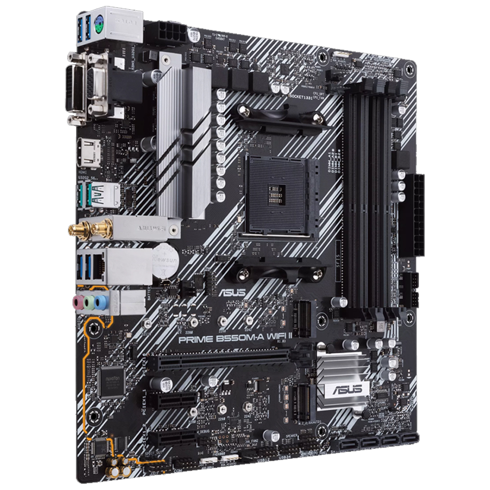Tarjeta Madre ASUS PRIME B550M-A WIFI II  B550M AMD Socket AM4 Micro Atx