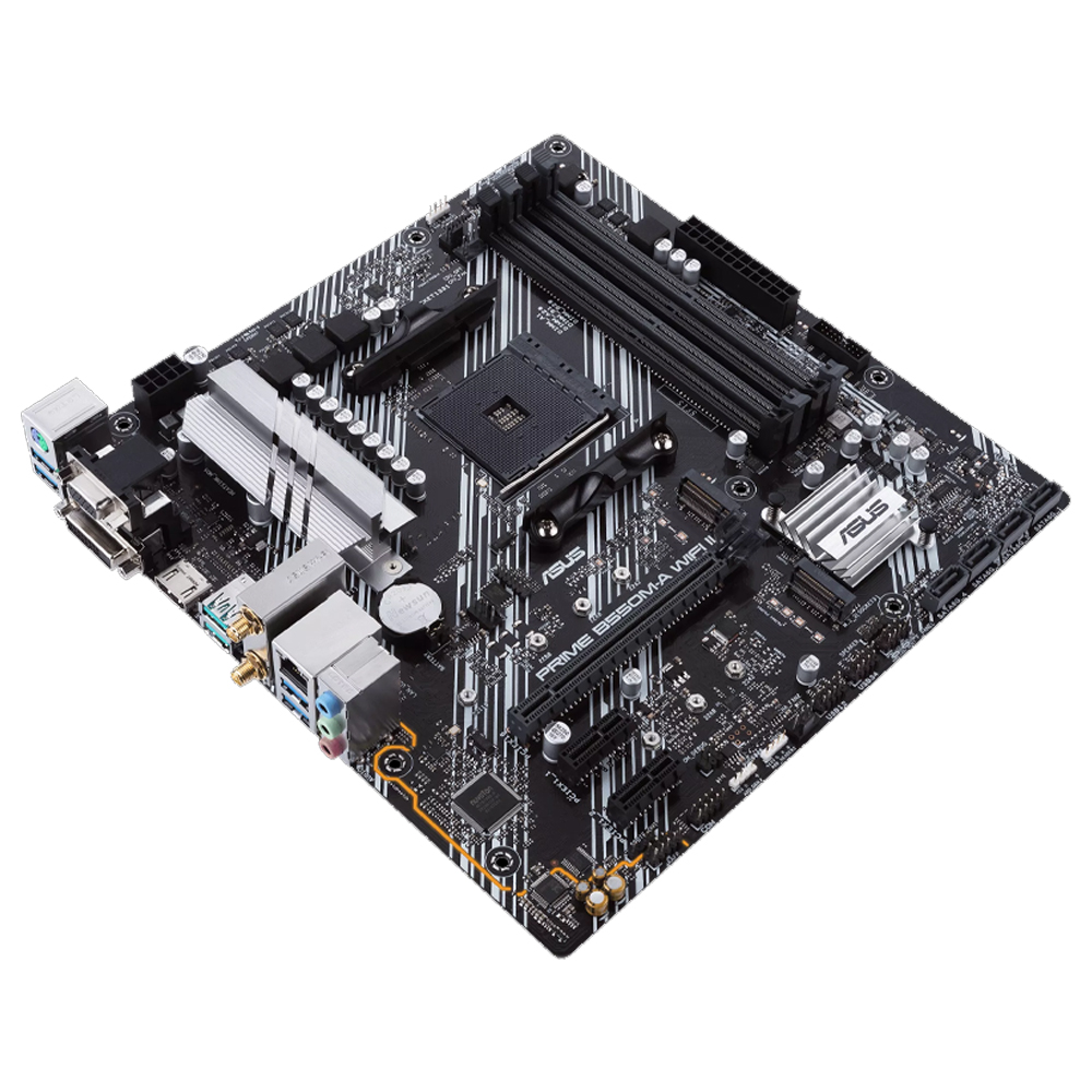 Tarjeta Madre ASUS PRIME B550M-A WIFI II  B550M AMD Socket AM4 Micro Atx