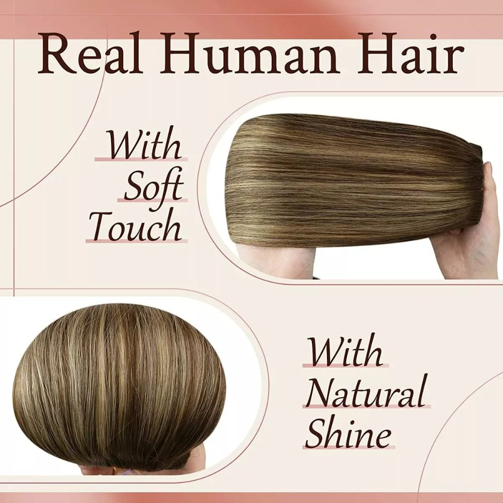 Extensiones Reales Marrón Caramel Blondes Marrón 70g 12in