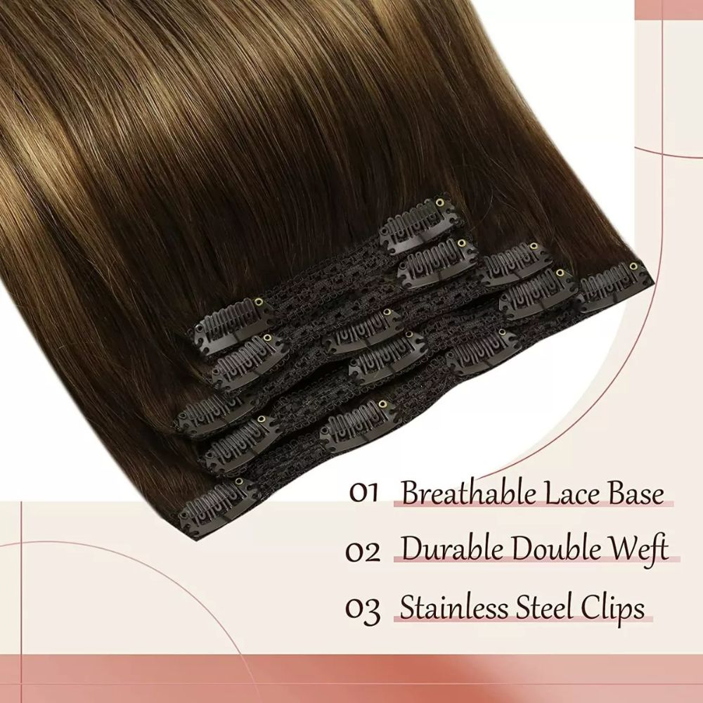 Extensiones Reales Marrón Caramel Blondes Marrón 70g 12in