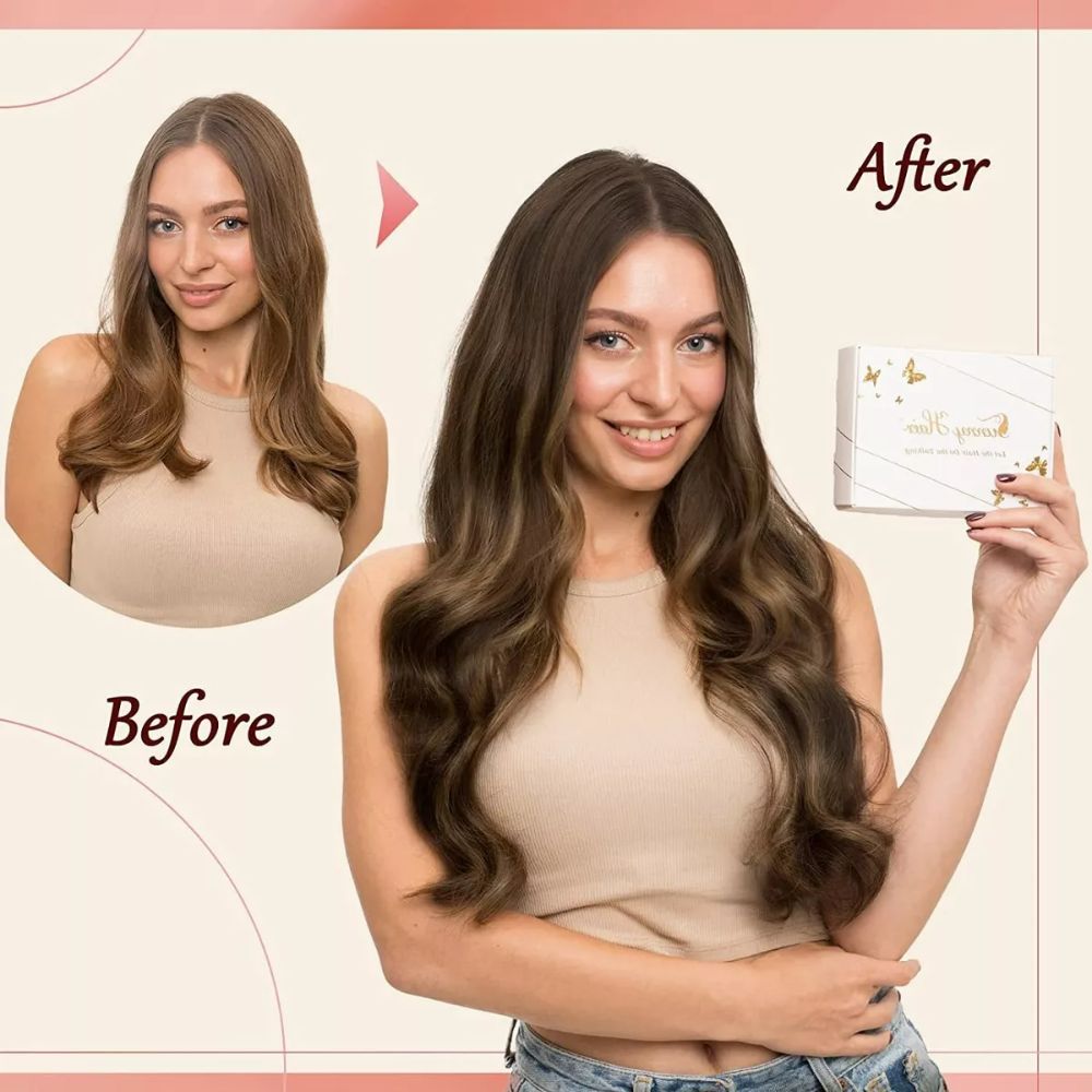 Extensiones Reales Marrón Caramel Blondes Marrón 70g 12in