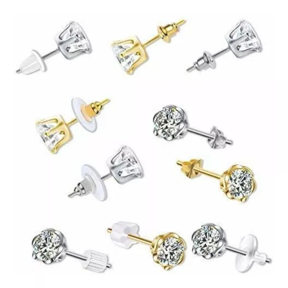 Mariposas Para Aretes Goma/metal/plástico 1040 Pcs Yalis