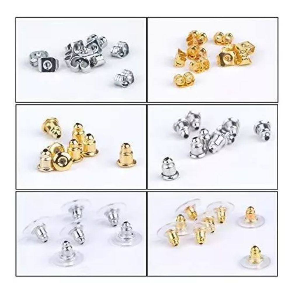 Mariposas Para Aretes Goma/metal/plástico 1040 Pcs Yalis