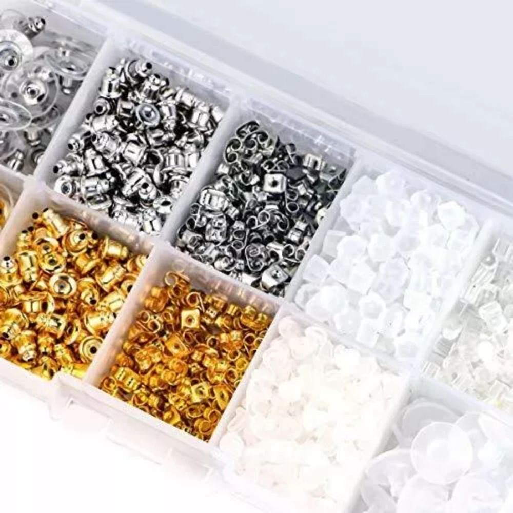 Mariposas Para Aretes Goma/metal/plástico 1040 Pcs Yalis