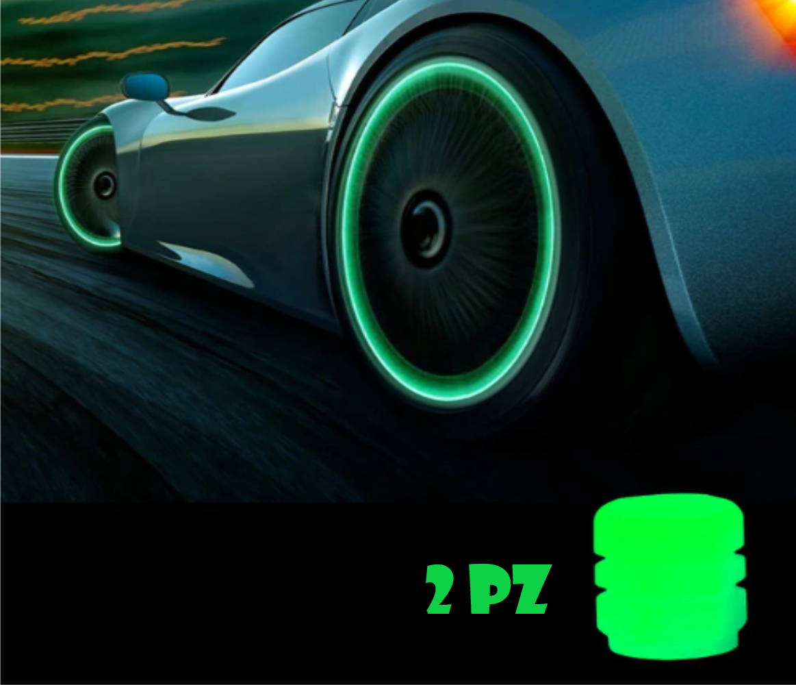 Tapas válvula neumático luminoso moto accesorio fluorescente brillante rueda bicicleta decoración