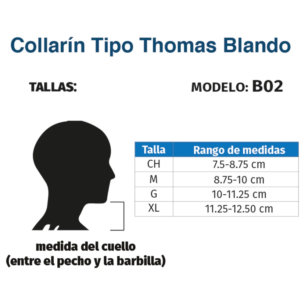 Collarín Cervical Thomas Blando C/ Soporte B02 Tynor