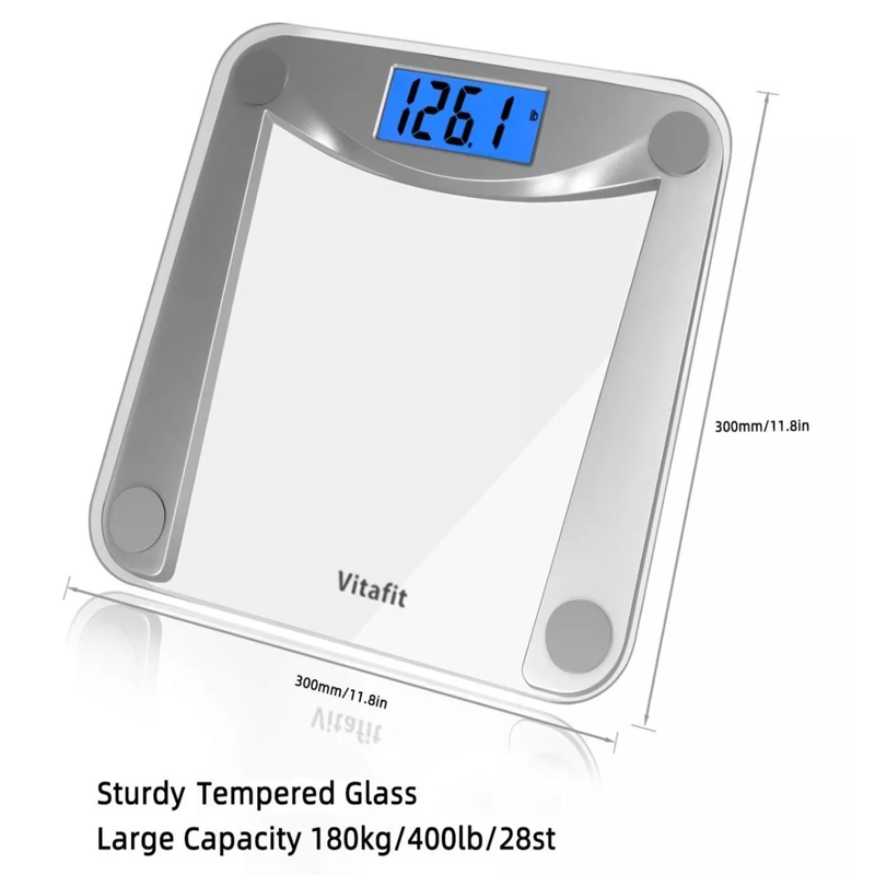 Vitafit Báscula Digital De Baño Peso Corporal 180kg Precisión