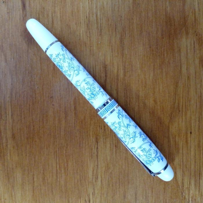 Pluma Tipo Fuentes Resistibles MXXLP-004-2 2pzas 0,5mm Punta Azul 2 Tintas Morada Acero Inoxidable Para Cartucho SmallCartri 3,4mm, PorcelainLuy