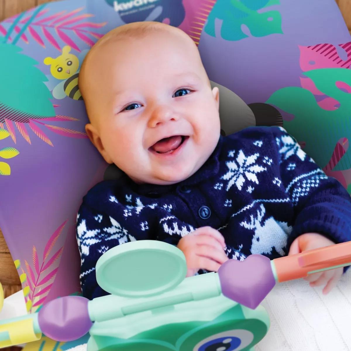 Bouncer Azul Silla Mecedora para bebé Vibradora Bebe Con Juguetes