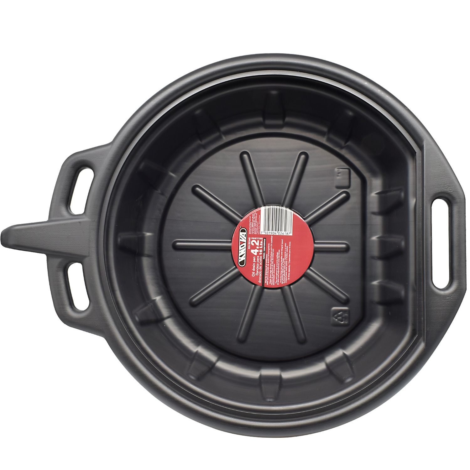 Knova Bandeja para drenaje de aceite o anticongelante 16 litros fabricado en polietileno c/orificio