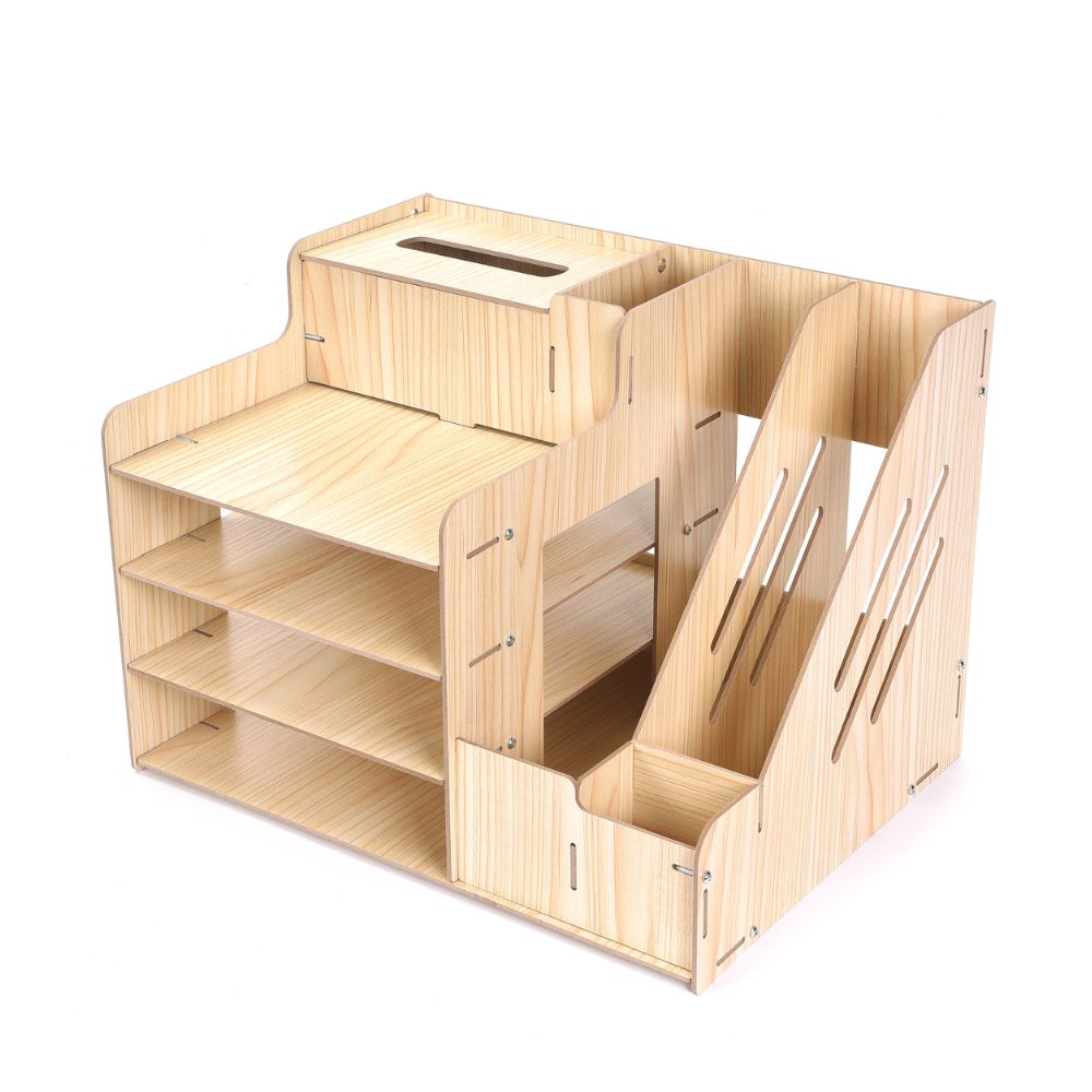 Organizador De Escritorio De Madera Para Oficina Archivador