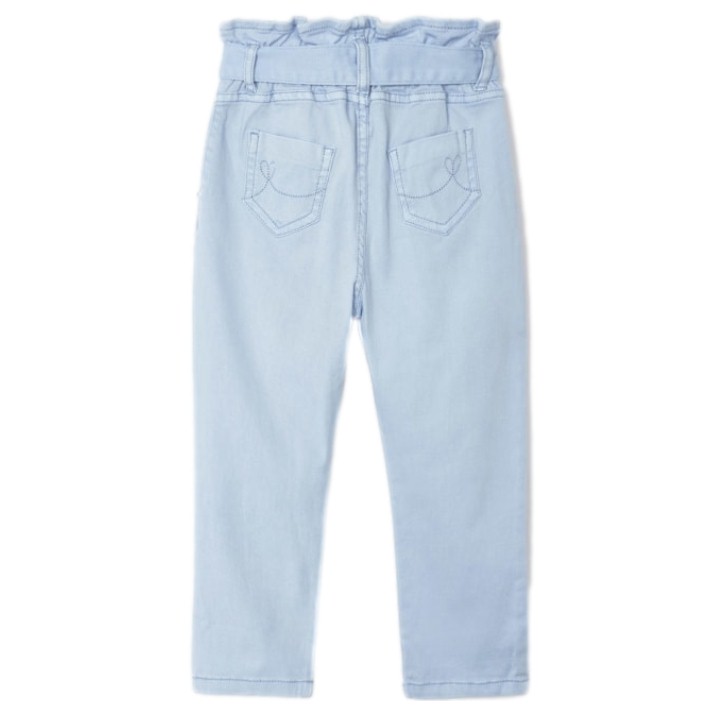 Conjunto playera manga corta y pantalón largo slouchy de algodón sostenible para niña marca Mayoral