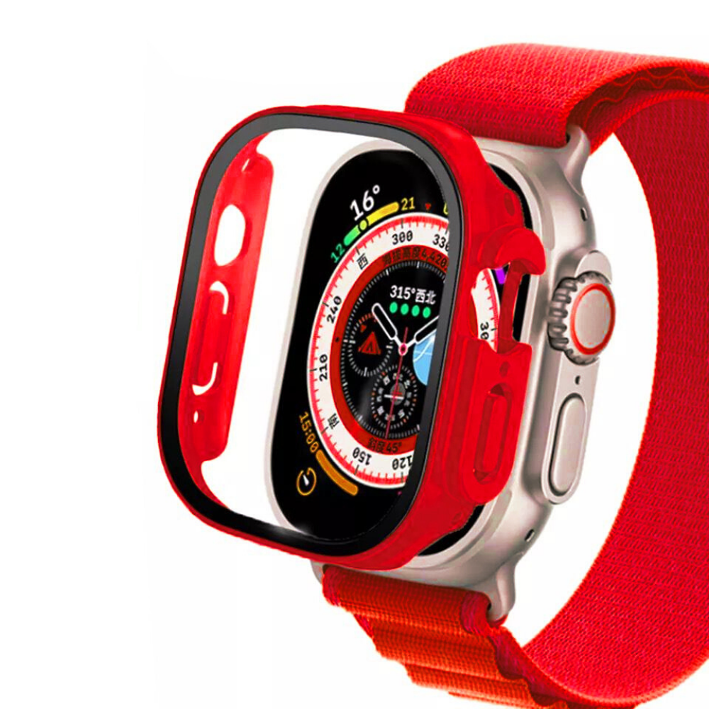 iwatch: correa transparente para Apple Watch, brazalete deportivo para entrenamiento con protección de estuche, correa a prueba de golpes para Apple Watch series