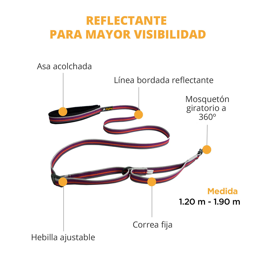 Correa Urbana para Perro WILD ASTER Violeta Ollydog