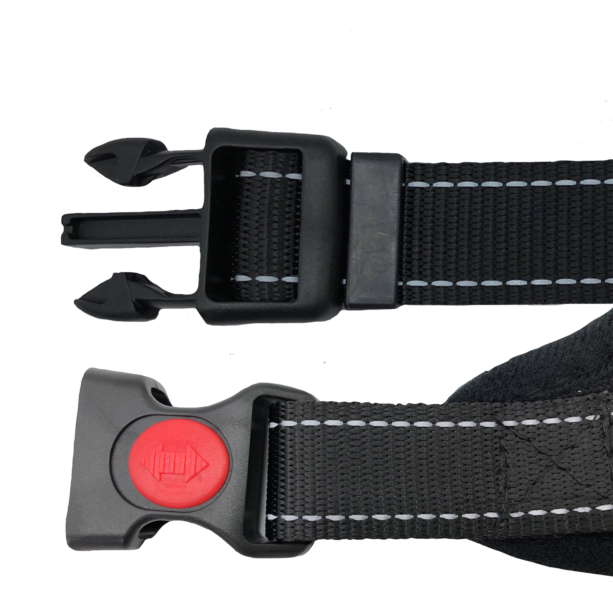 Arnés para Perro pechera de seguridad reflejante Ajustable Naranja .