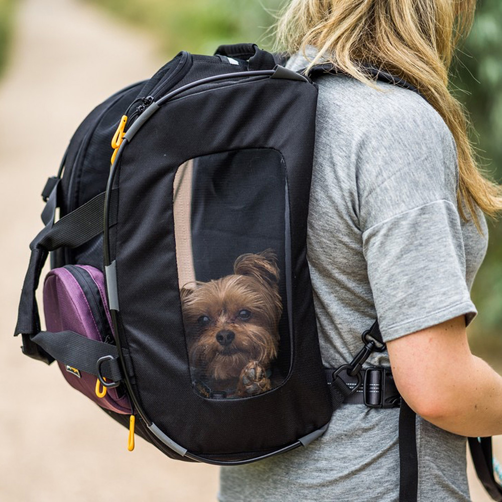 Mochila de Transporte para Mascota RAVEN Negro Ollydog