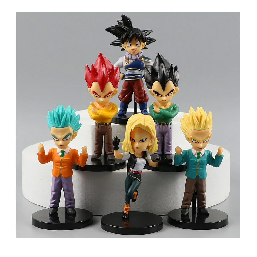 Kit 12 Juguetes Muñecos Dragon Ball Z Super Goku, Vegeta, Trunks, No.18, Gohan, etc