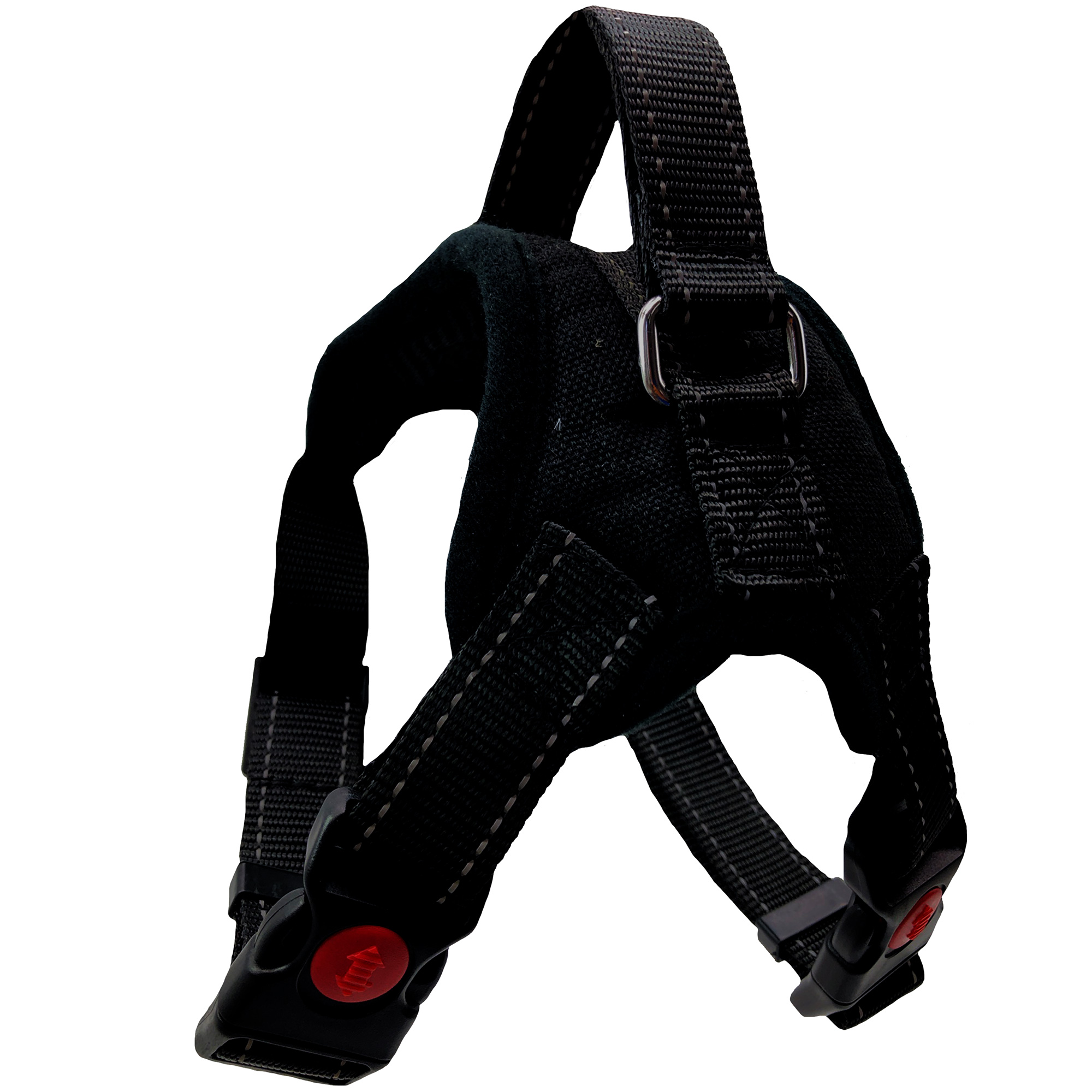 Arnés para Perro pechera de seguridad reflejante Ajustable Negro.