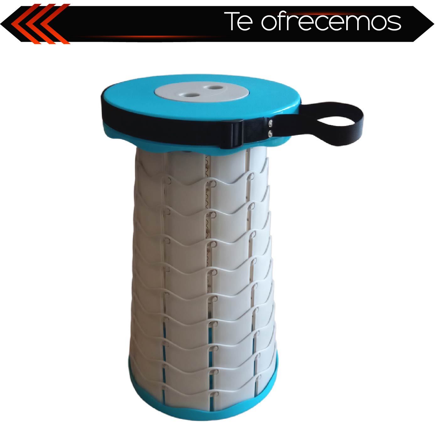 Taburete color Blanco Banco Plegable Silla Portátil Retráctil