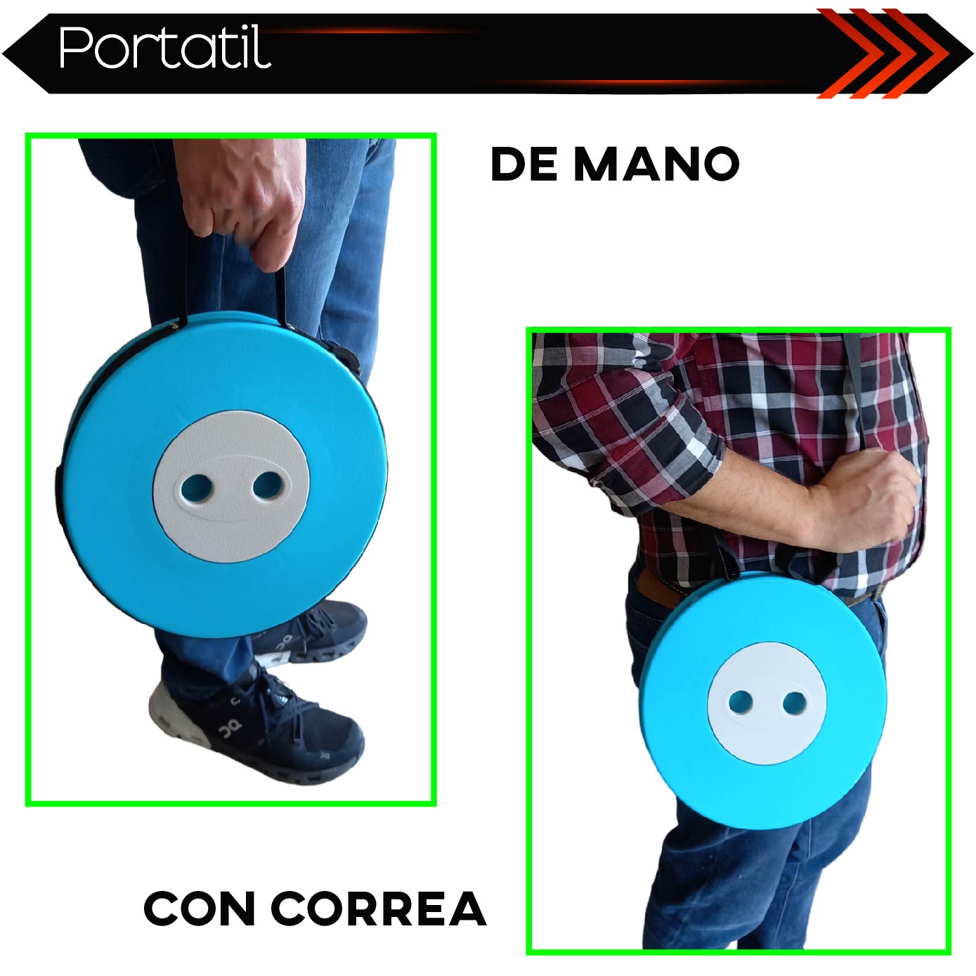 Taburete color Blanco Banco Plegable Silla Portátil Retráctil