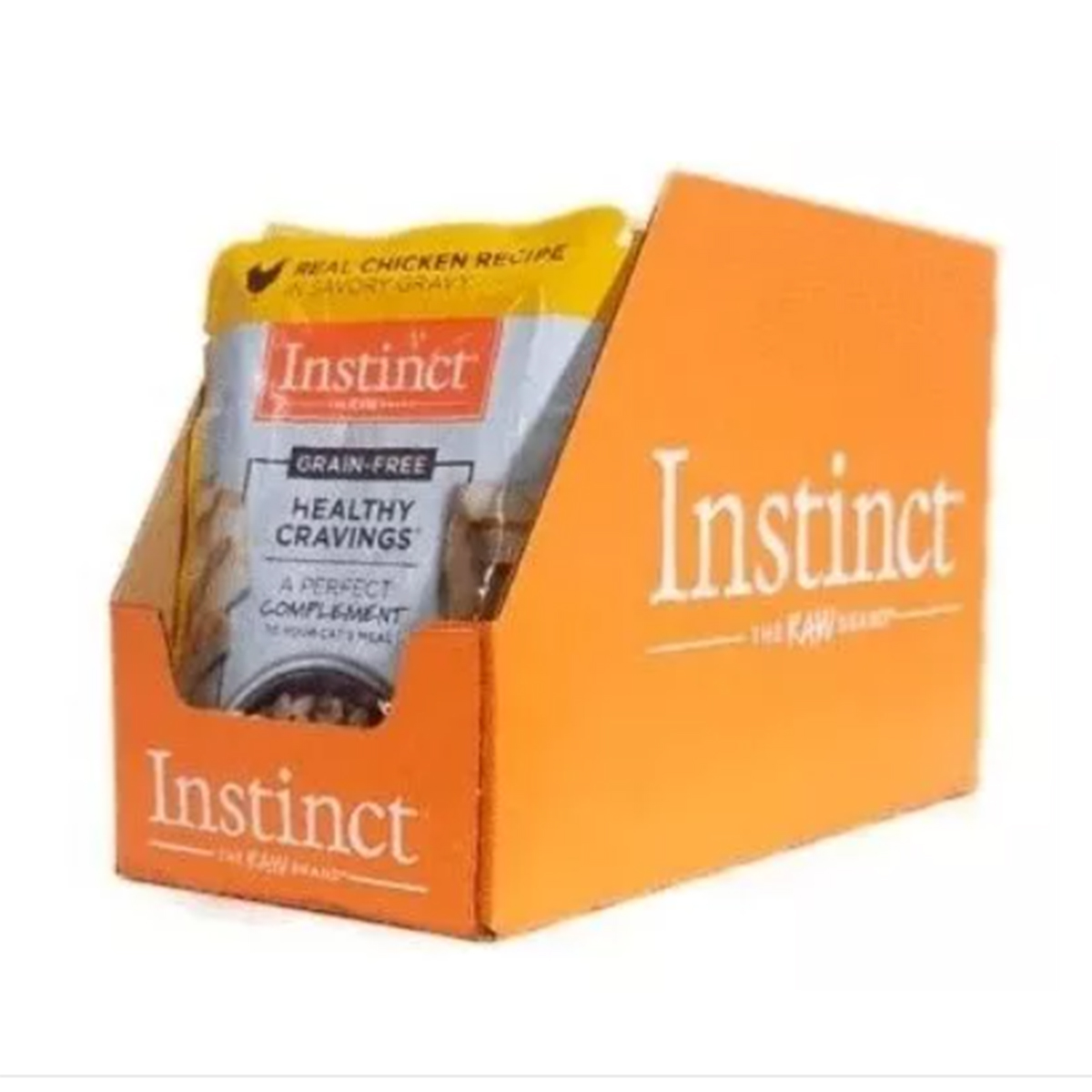 Instinct Alimento Húmedo Healthy Cravings para Gatos con Carne de Pollo y libre de granos, 24 pack, sobres de 85 gramos c/u.