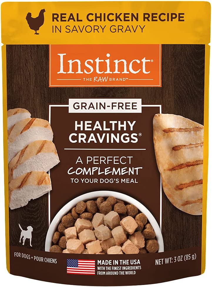 Instinct Alimento Húmedo Healthy Cravings para Perros, con Carne de Pollo 24 pack, sobres de 85 gramos c/u.