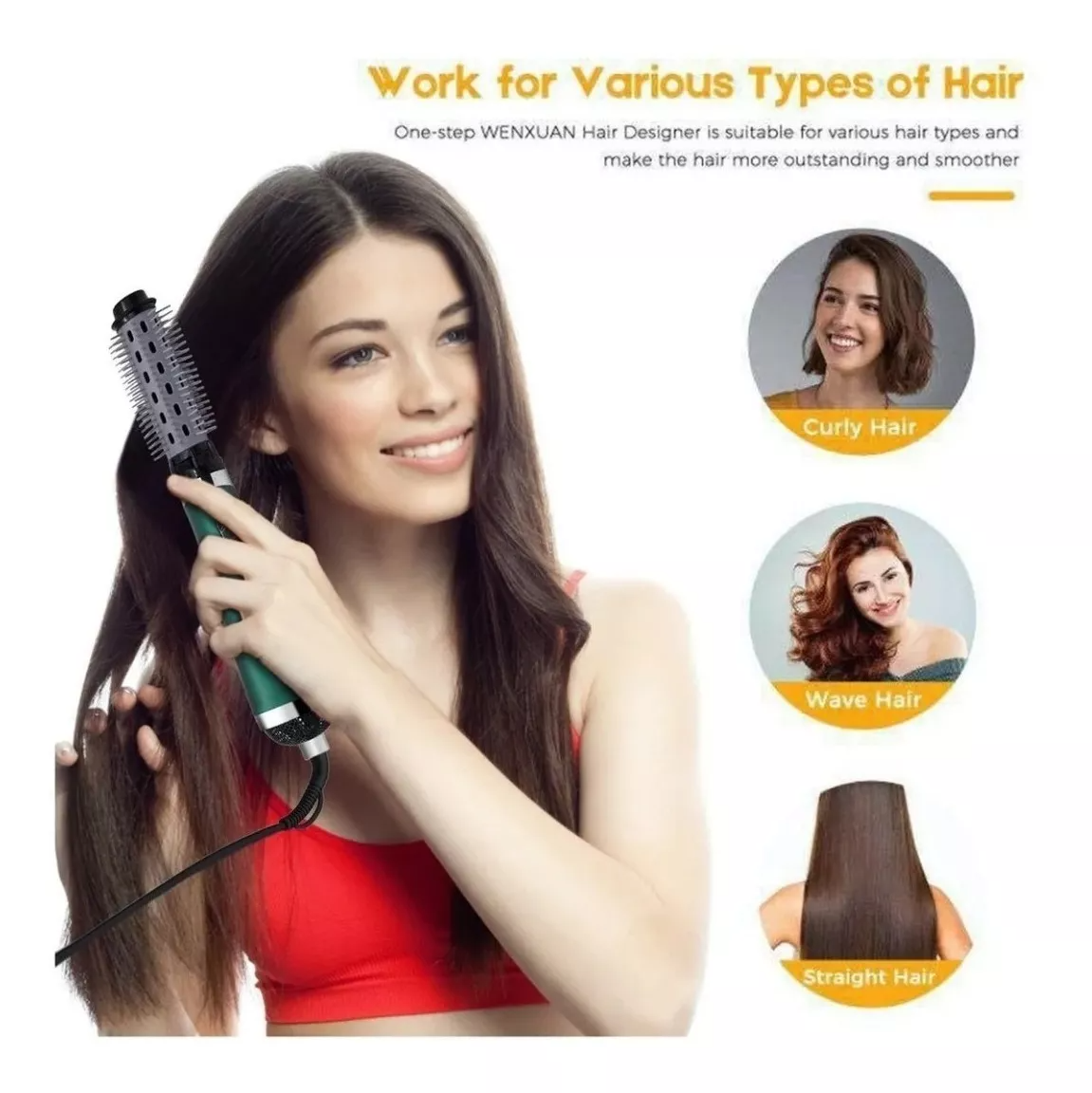 Cepillo Secador De Cabello Eléctrico Con Iones Sonar® 3 En 1 SN-5260