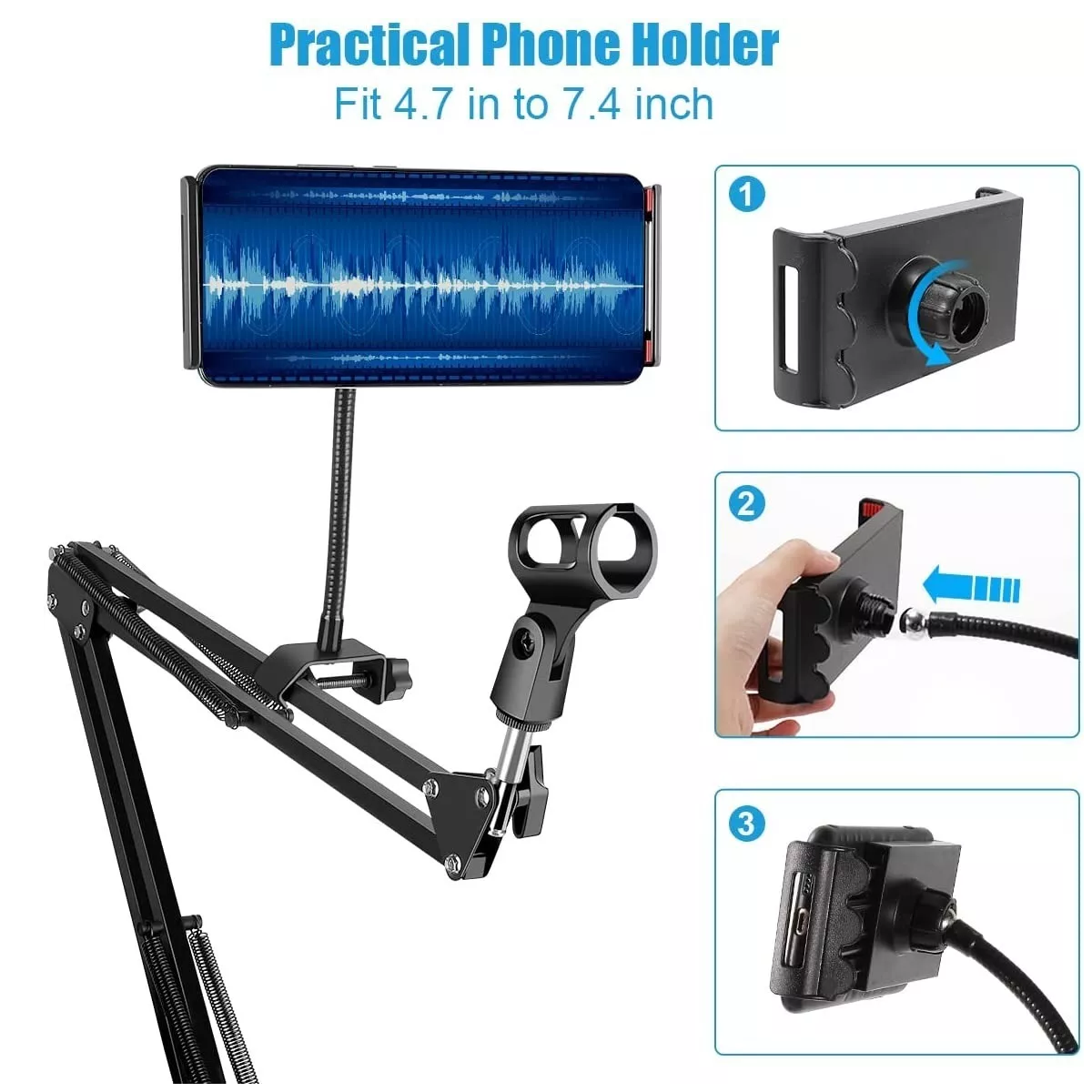 Soporte Brazo Micrófono Para Tiktok Vivo Estudio Grabación