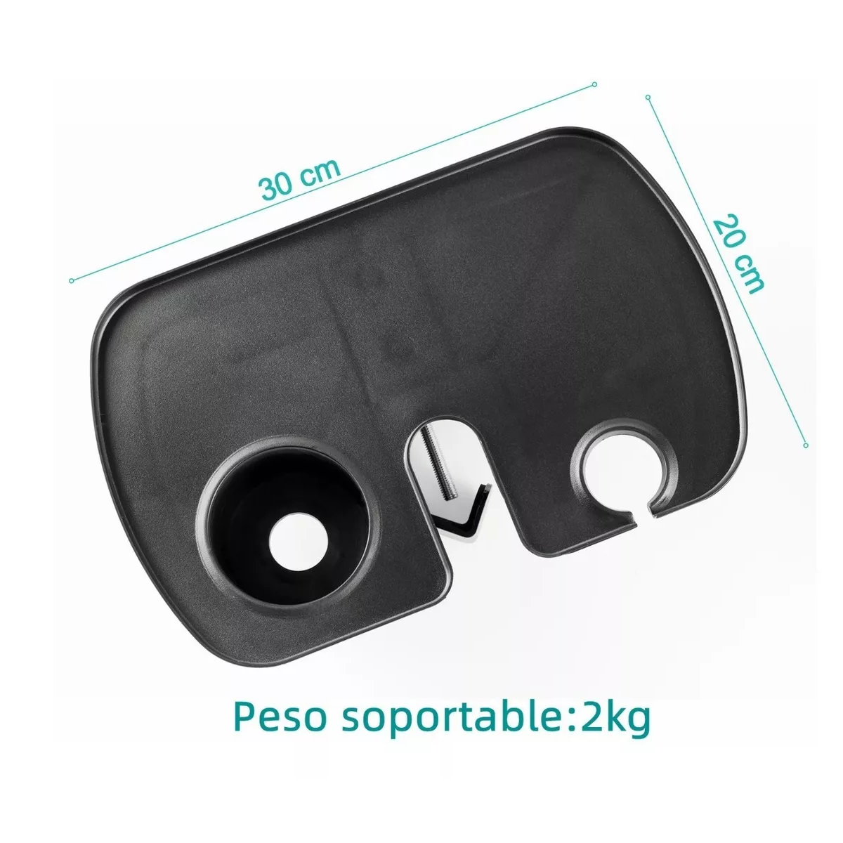 Bandeja De Soporte De Micrófono Ajustable Con Portavasos