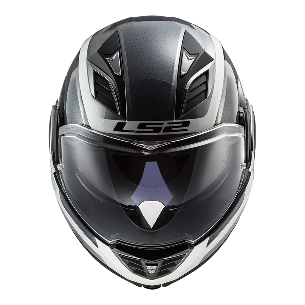 CASCO ABATIBLE LS2 VALIANT II ORBIT BLANCO TITANIUM