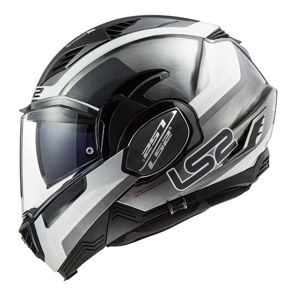 CASCO ABATIBLE LS2 VALIANT II ORBIT BLANCO TITANIUM