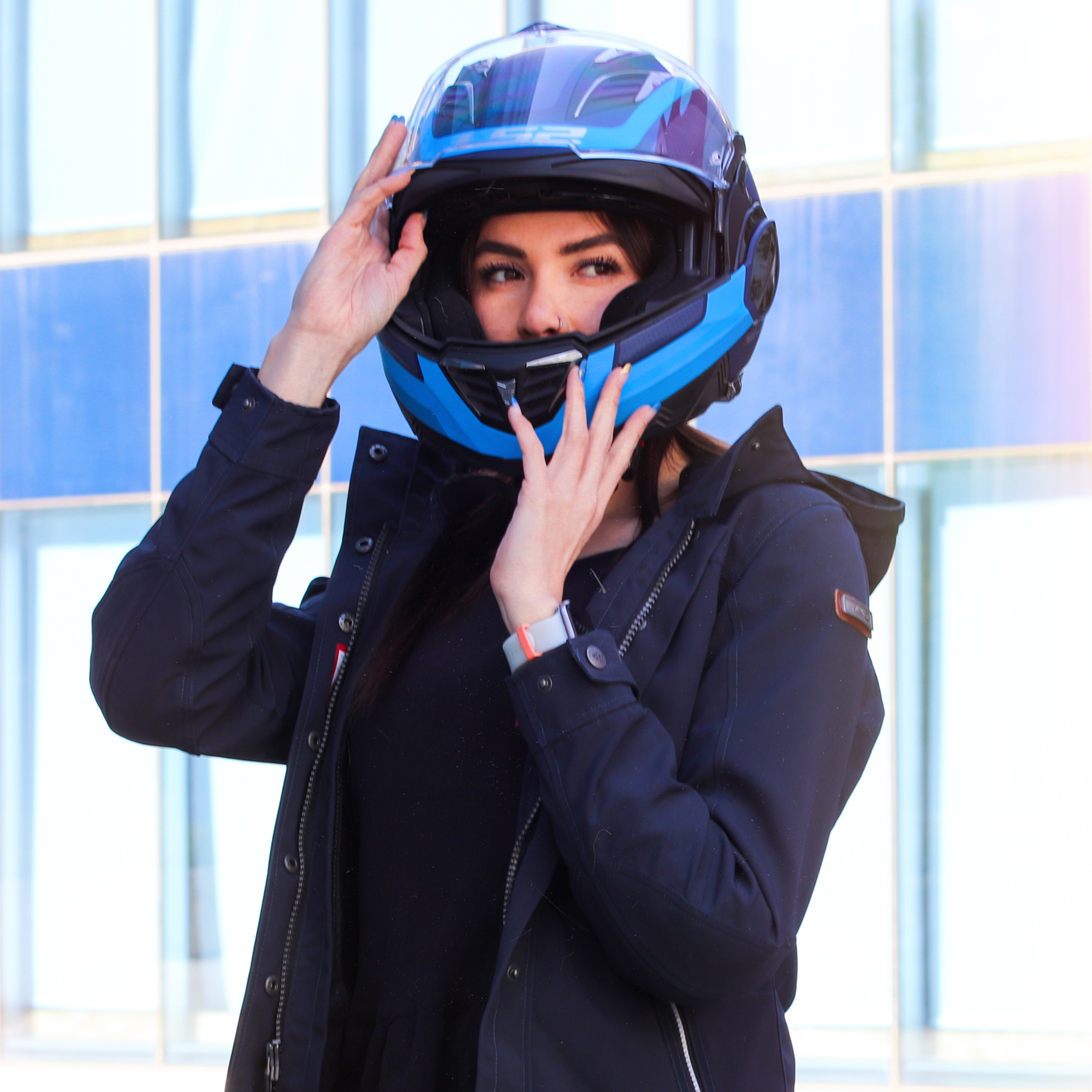 CASCO ABATIBLE LS2 VALIANT II ORBIT BLANCO TITANIUM