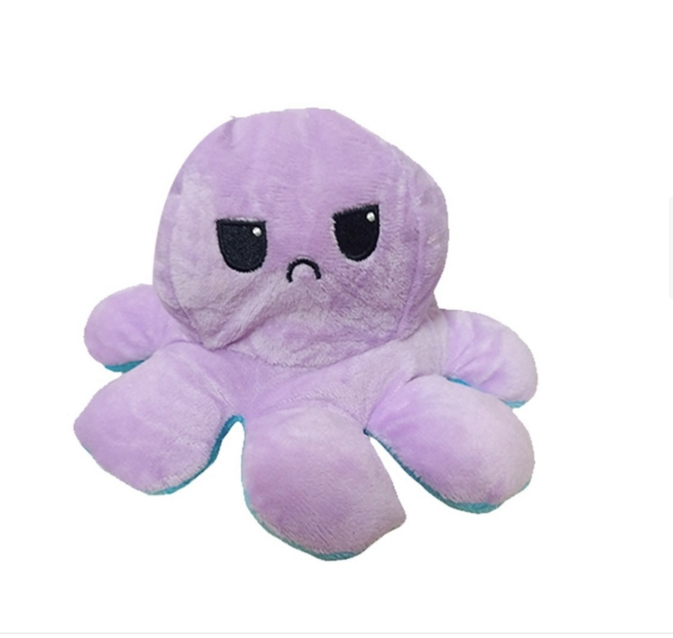 Pulpo Reversible Feliz/Enojado, color morado/azul FUNBU