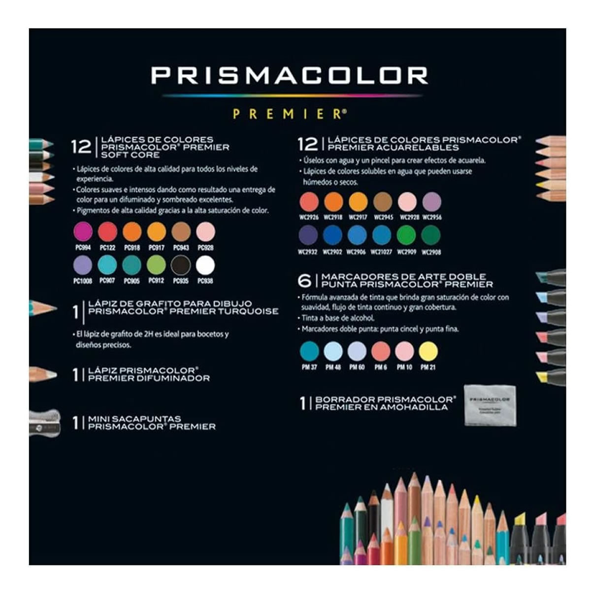 Lápices de Colores 34 Pz Prisma Colors Premier 2183010 SMS