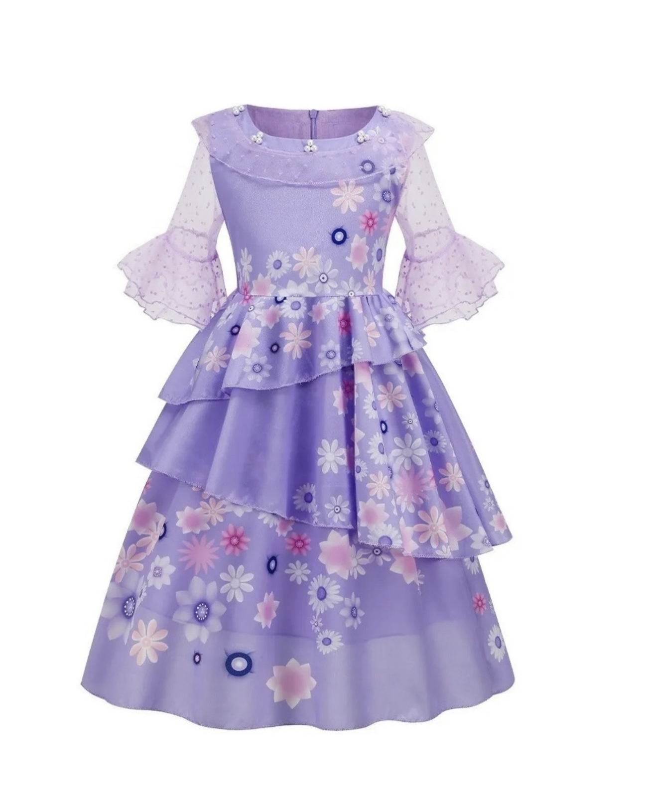 Vestido Floreado Niña De Disfraz De Isabela De Encanto FUNBU