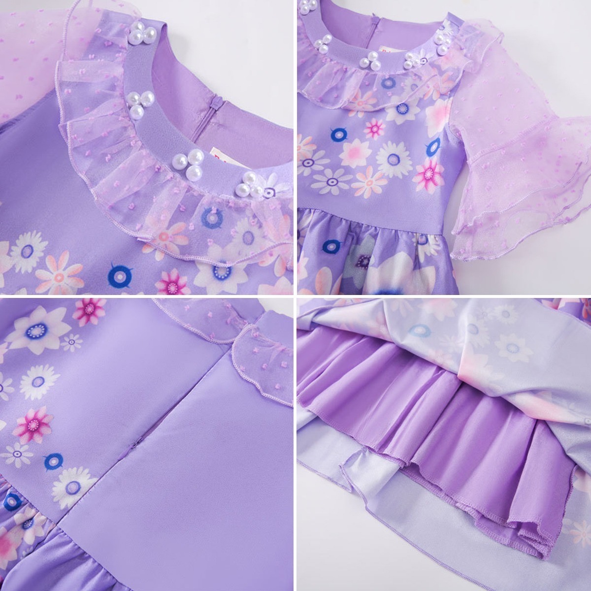 Vestido Floreado Niña De Disfraz De Isabela De Encanto FUNBU