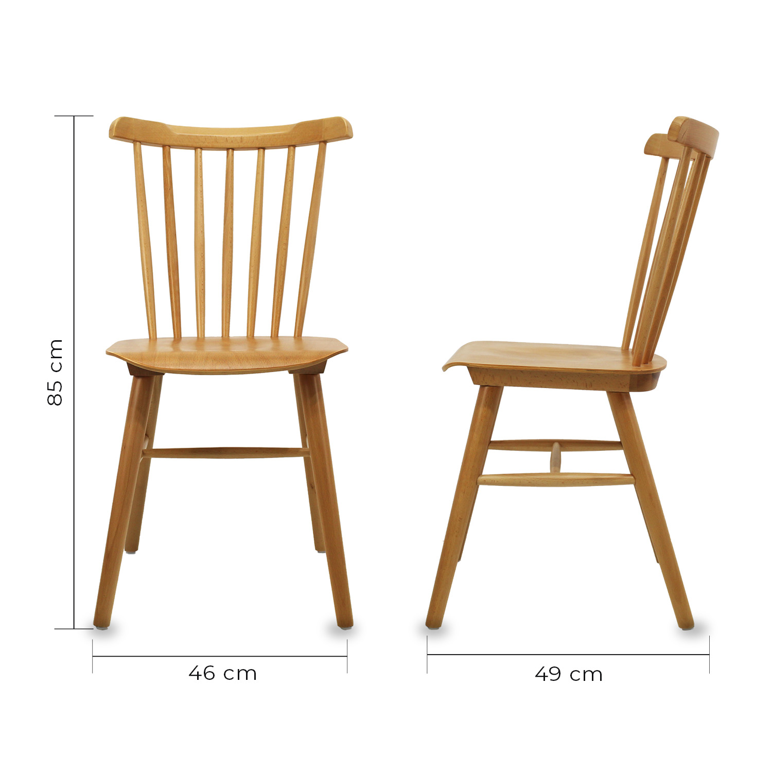 Silla Comedor Hogar Nordico Keops Natural Interior Exterior Mundo In