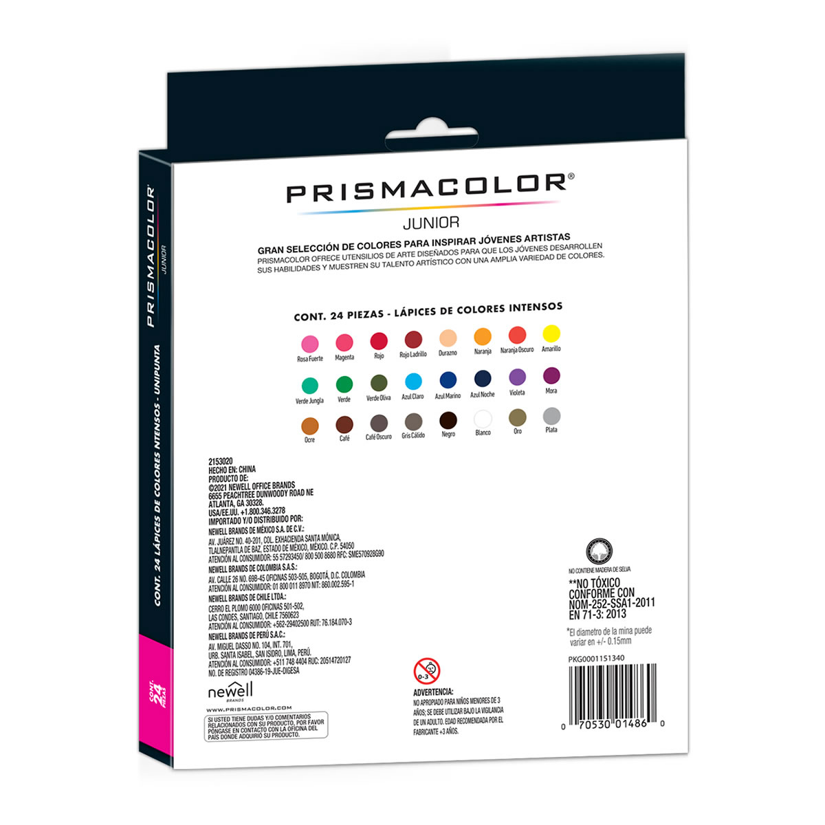 Lápices de Colores 2 Pack de 24 Pz Prismacolor Junior SMS