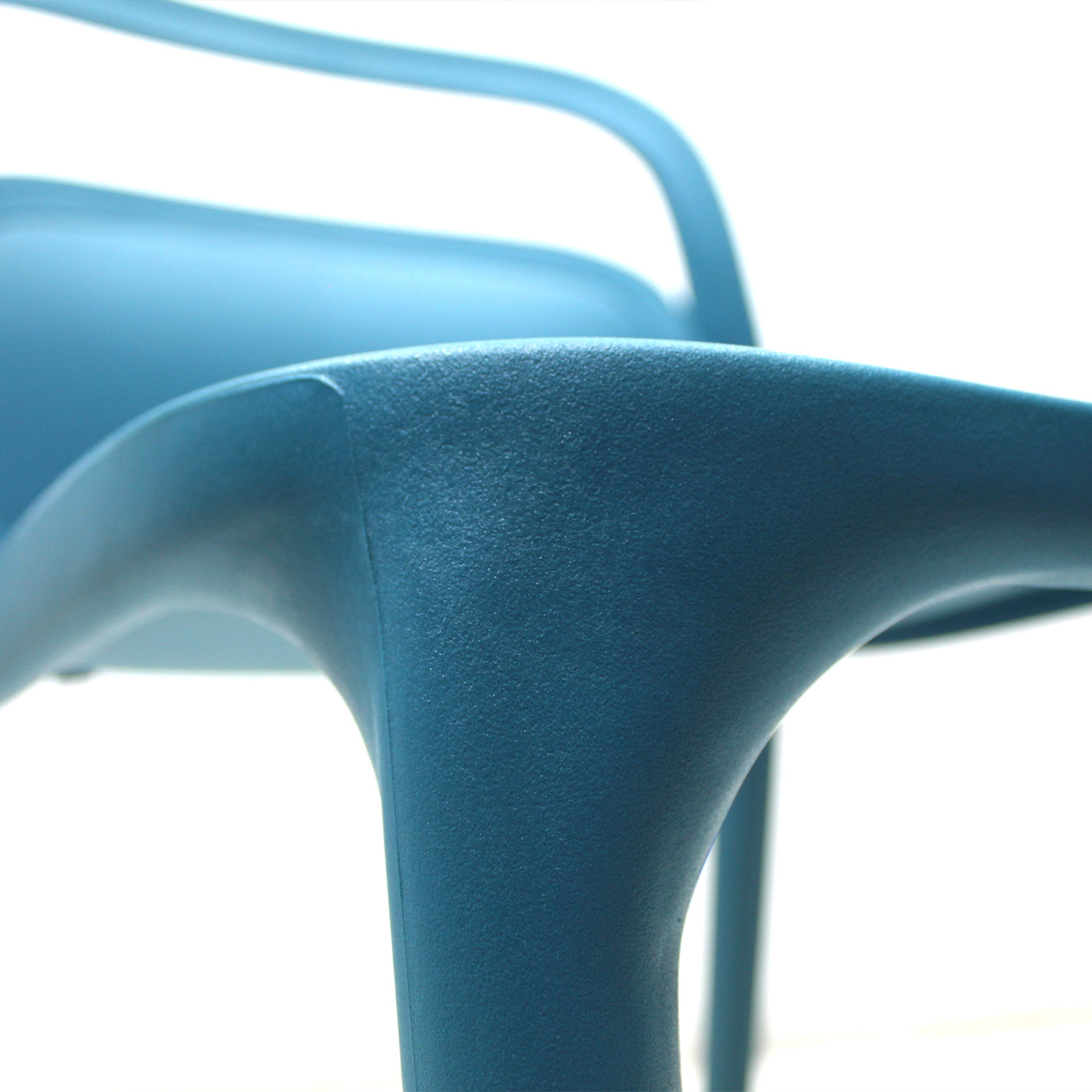 Set 4 Sillas Minimalista Asti Var Azul Polipropileno Exterior Mundo