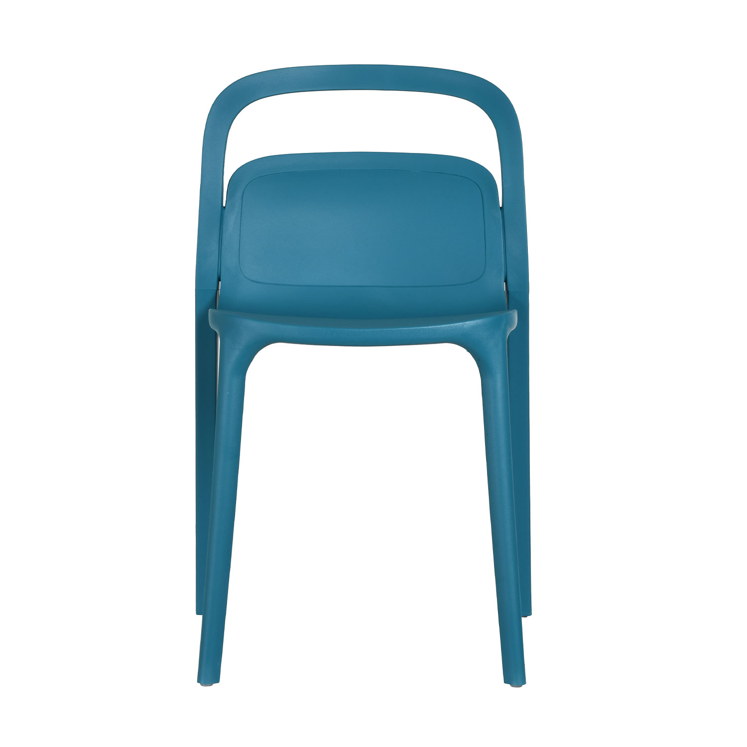 Set 4 Sillas Minimalista Asti Var Azul Polipropileno Exterior Mundo