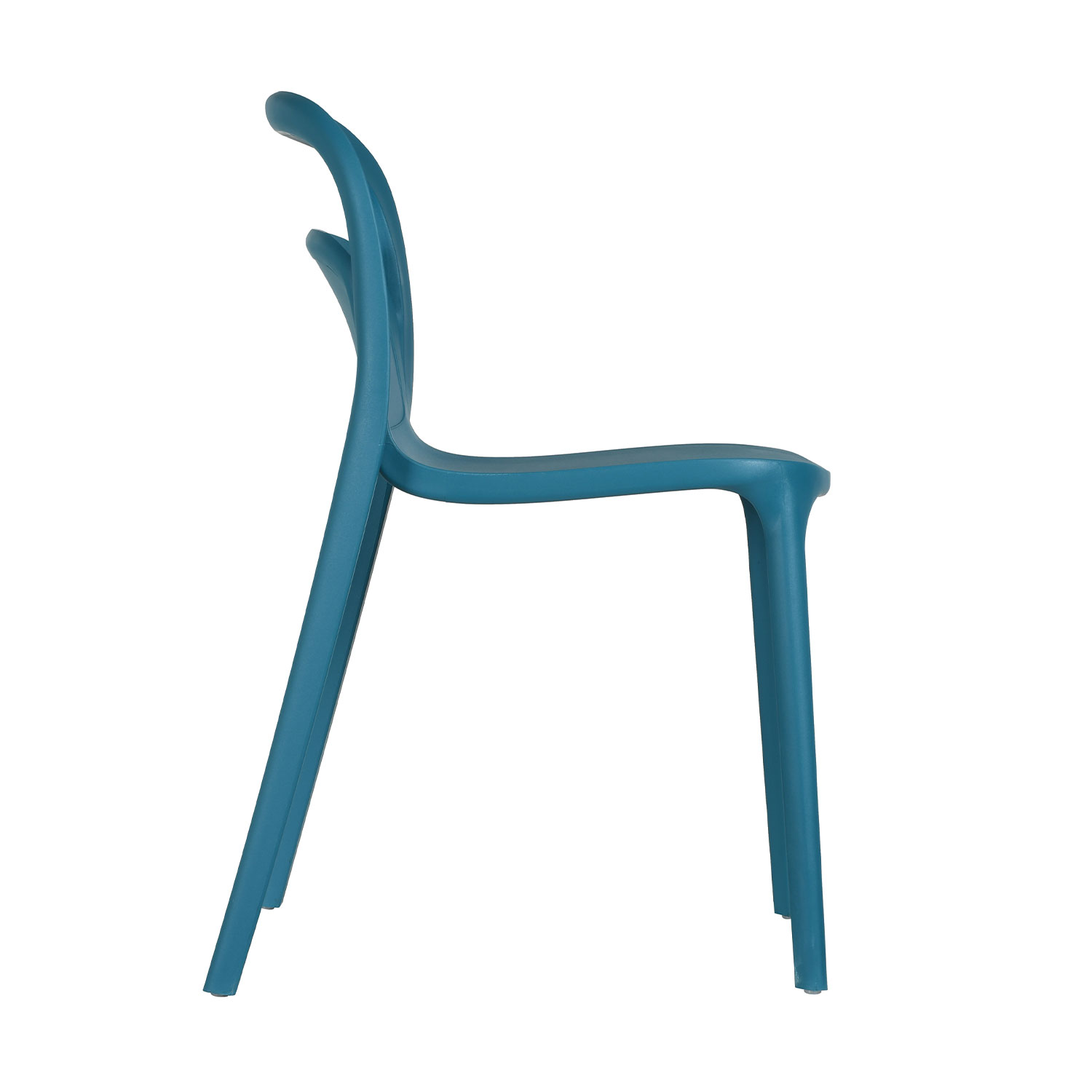 Set 4 Sillas Minimalista Asti Var Azul Polipropileno Exterior Mundo