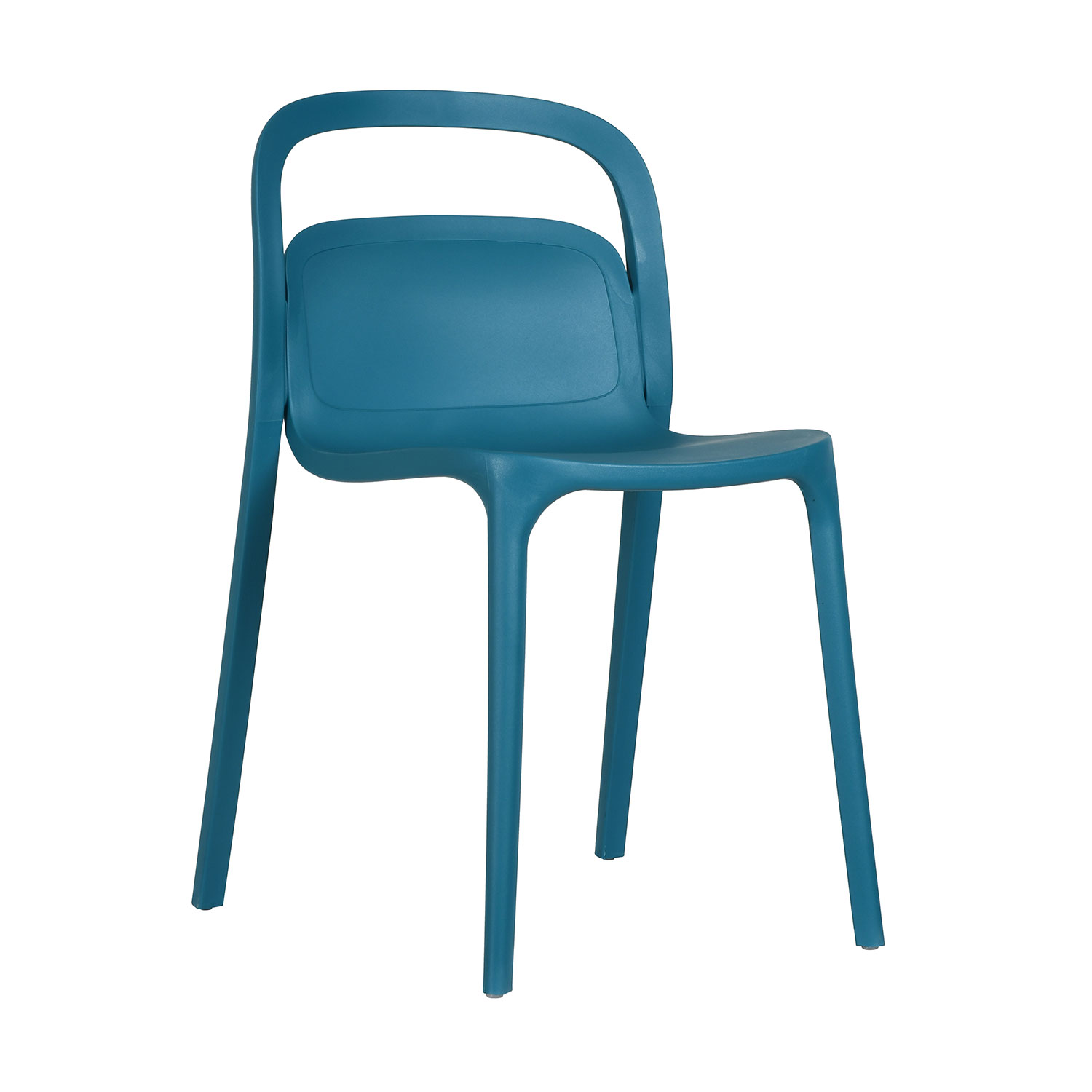 Set 4 Sillas Minimalista Asti Var Azul Polipropileno Exterior Mundo