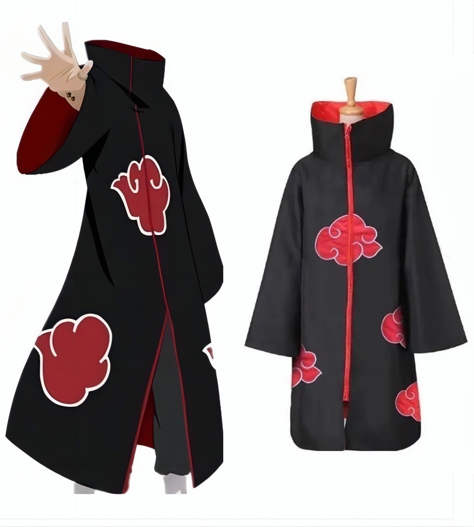 Disfraz De Naruto Akatsuki Ninja Abrigo Capa Cosplay Ropa TALLA XL, FUNBU