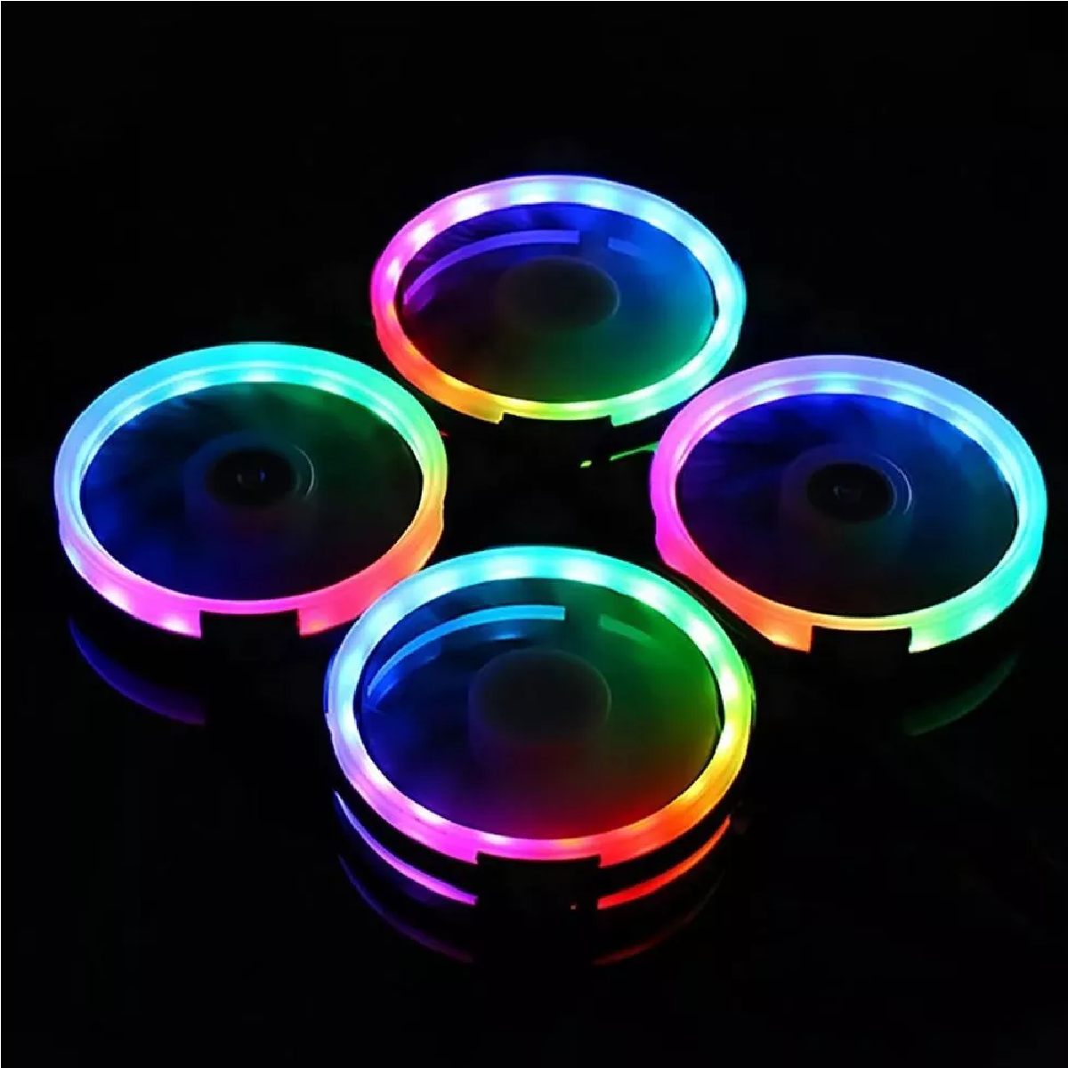 Kit De Ventiladores Rgb De 1200rpm Y 120mm Para Pc, 3 Pzs. Blue